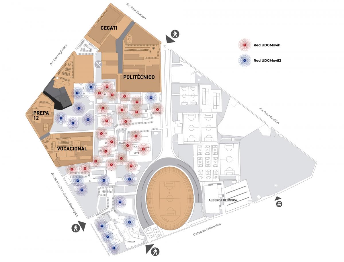 Mapa red inalámbrica CUCEI